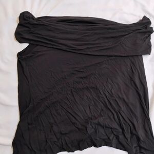 New York & Company Elegant Black Off-Shoulder Blouse